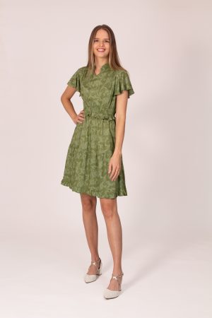 Vestido Noelia (estampado verde)