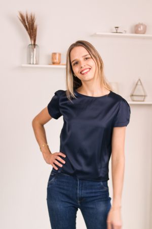 Blusa Laia (azul marino)