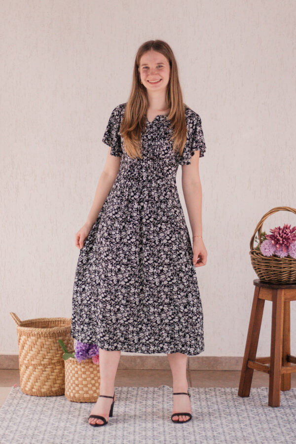 Vestido Aurora (blanco y negro)