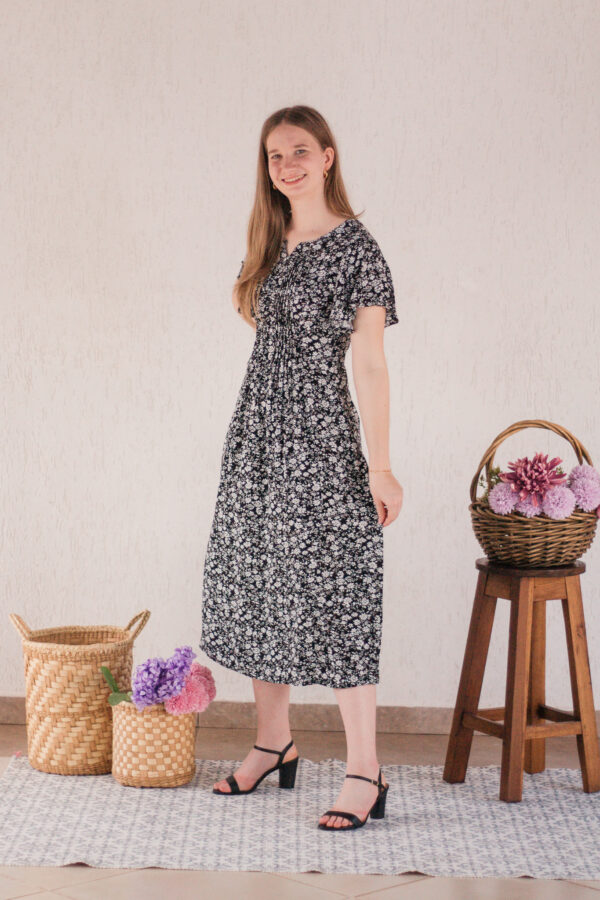 Vestido Aurora (blanco y negro)