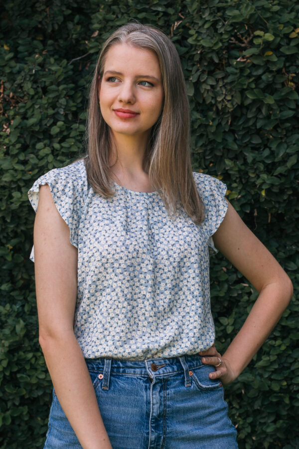 Blusa Madison (estampado celeste)