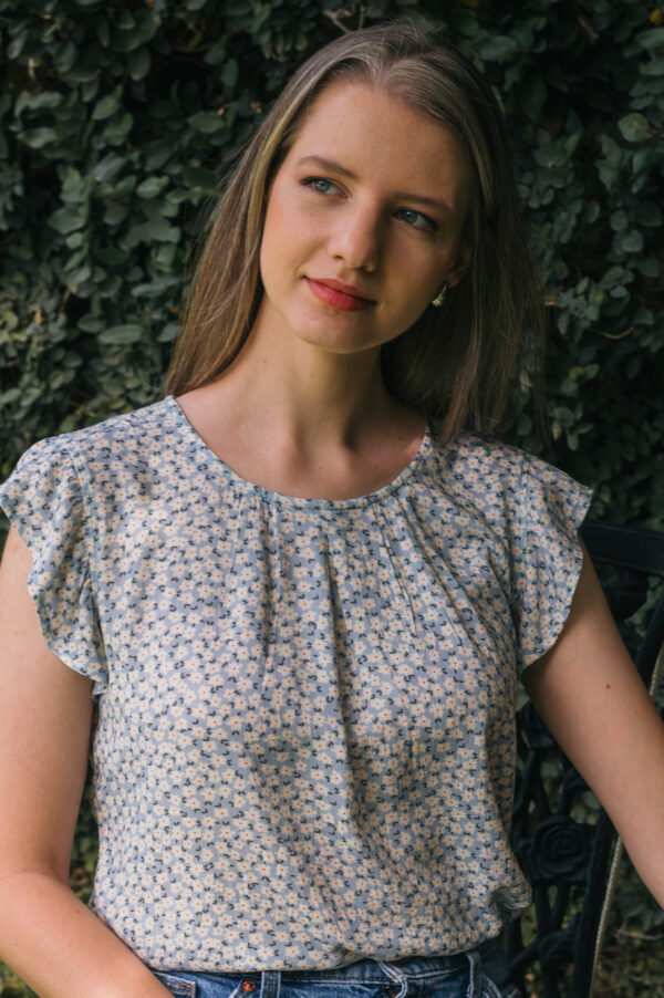 Blusa Madison (estampado celeste)