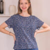 Blusa Eva (estampado flores azul)