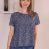 Blusa Eva (estampado flores azul)