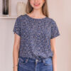 Blusa Eva (estampado flores azul)