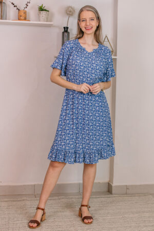 Vestido Leire (estampado celeste)