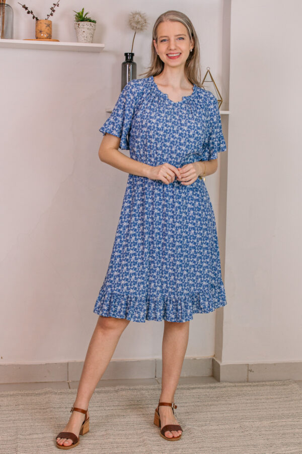 Vestido Leire (estampado celeste)