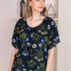 Blusa Astrid (estampado azul marino)