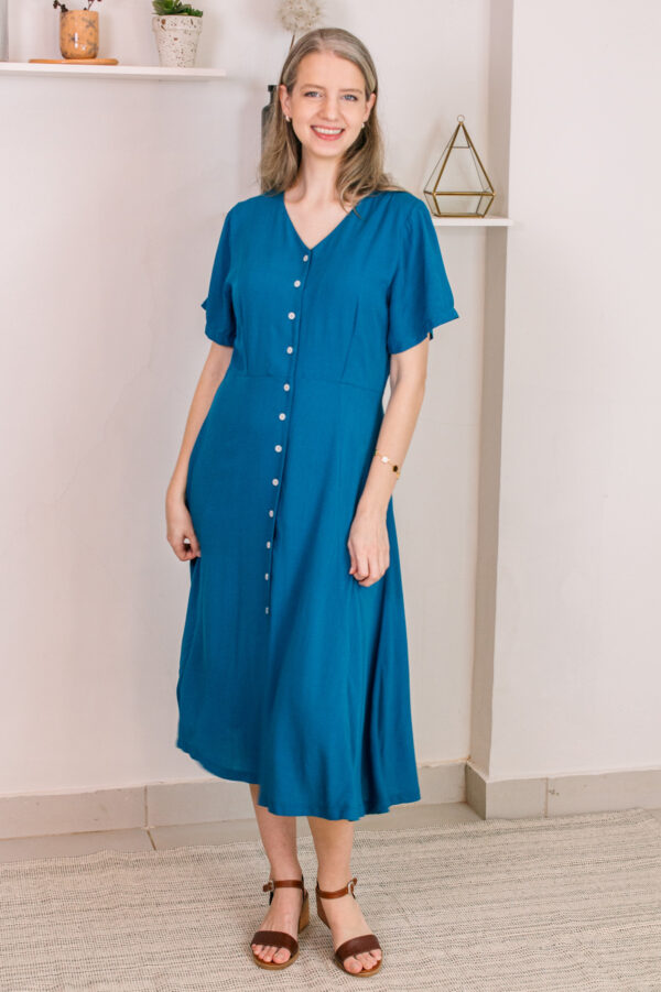 Vestido Victoria (verde petroleo)