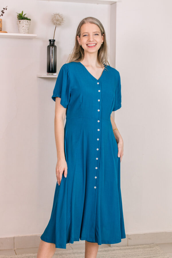 Vestido Victoria (verde petroleo)